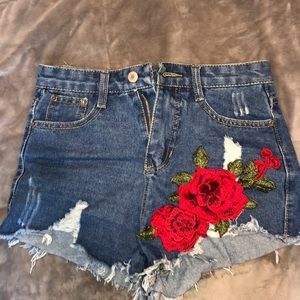 Denim shorts